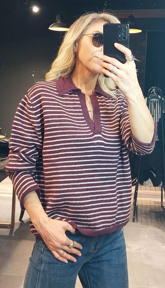 ÇİZGİLİ MÜRDÜM KAZAK