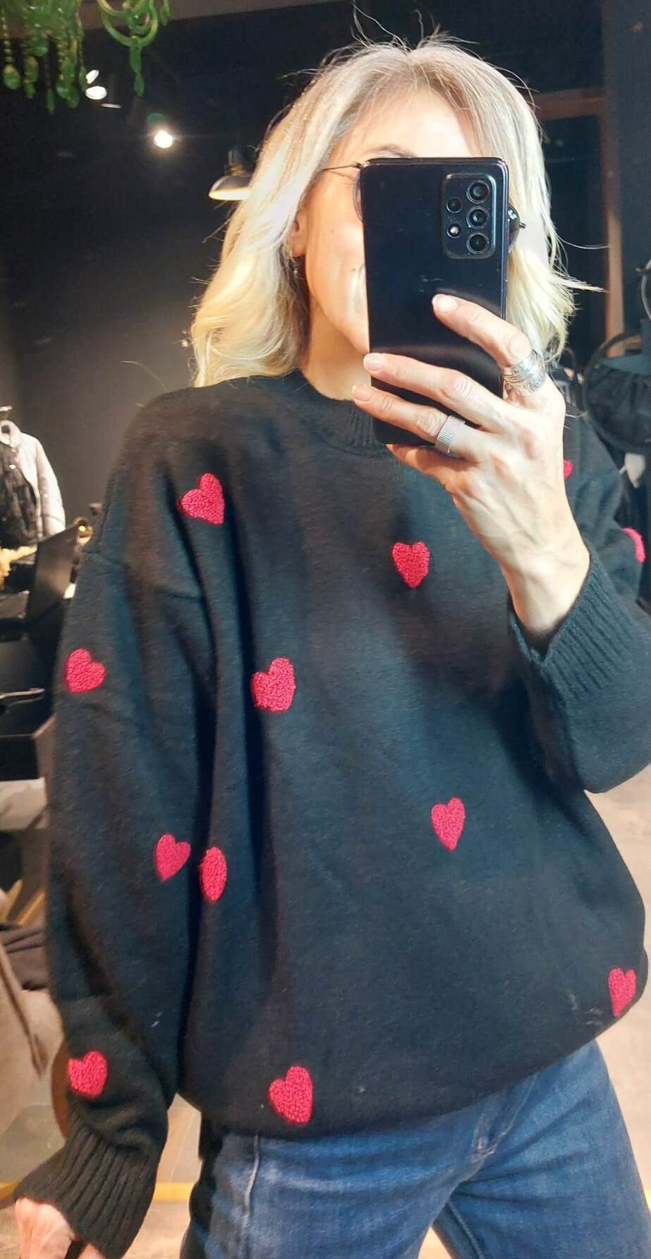 KALPLİ SİYAH KAZAK